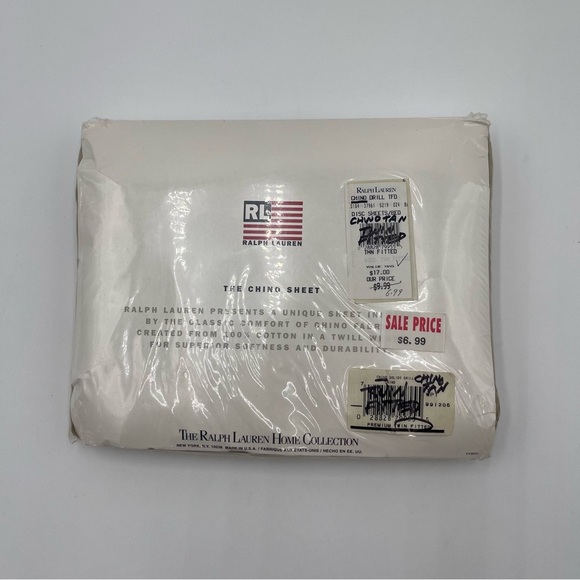 RL Ralph Lauren Twin Fitted Sheet The Chino Sheet Tan 100% Cotton Twill weave - Picture 4 of 4